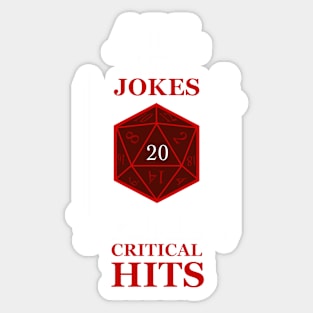 Critical Jokes DnD Dad Gift Shirt Sticker